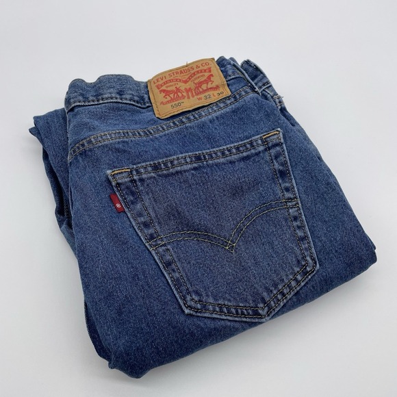 Levi's 550 Mens Jeans Relaxed Fit Blue 32X30  100% Cotton - Picture 1 of 9